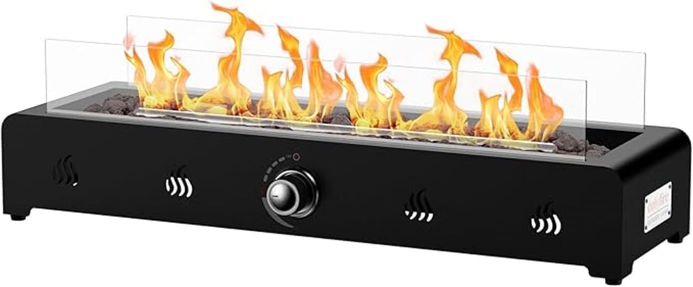 portable 28 inch tabletop firepit